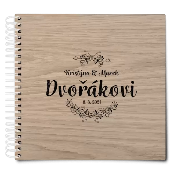 Dřevěné svatební album DENISA