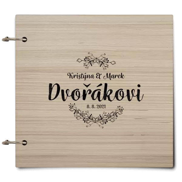Dřevěné svatební album DENISA