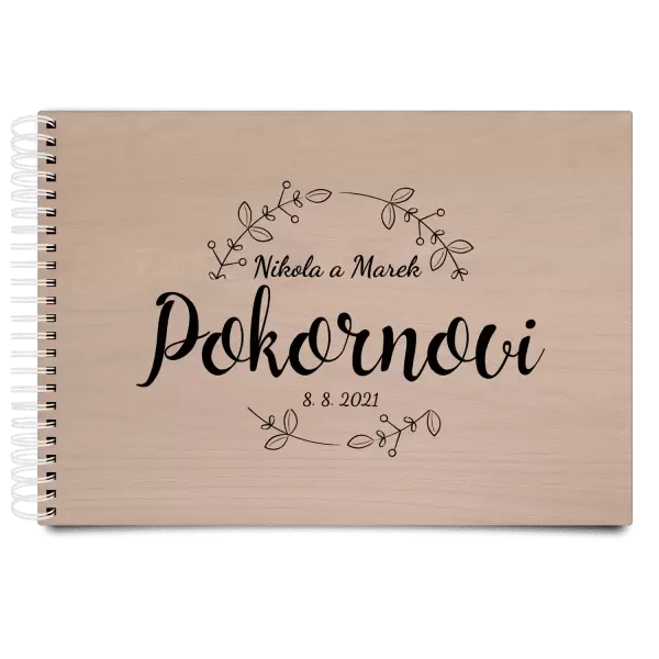 Dřevěné svatební album ERIKA