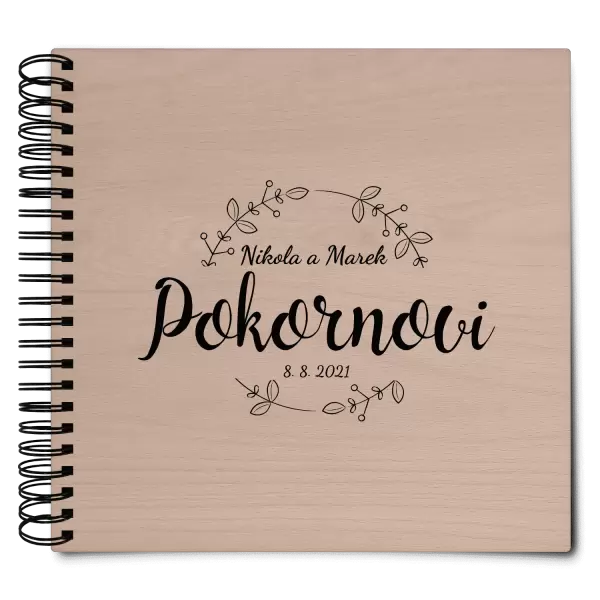 Dřevěné svatební album ERIKA