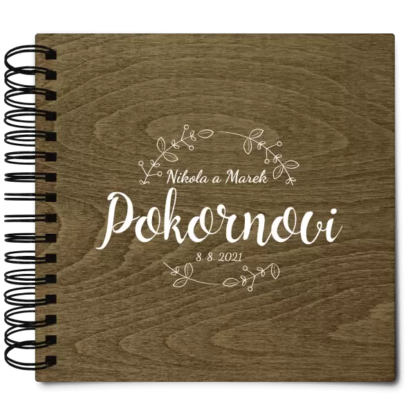 Dřevěné svatební album ERIKA