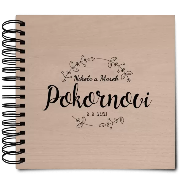 Dřevěné svatební album ERIKA