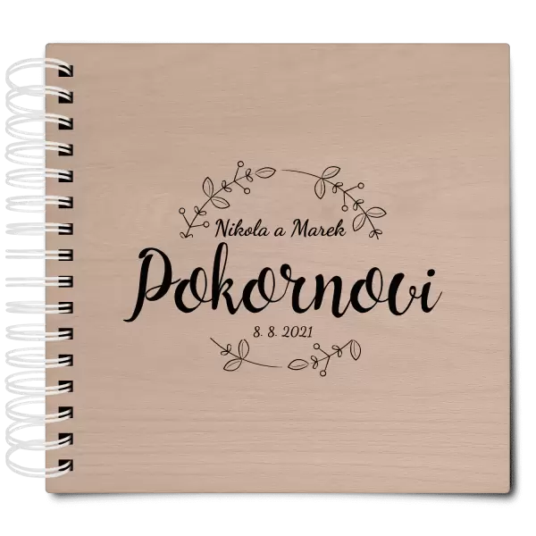 Dřevěné svatební album ERIKA
