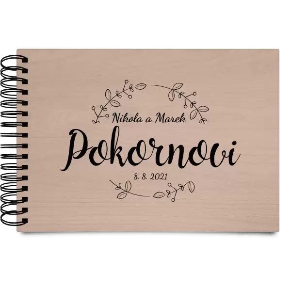 Dřevěné svatební album ERIKA