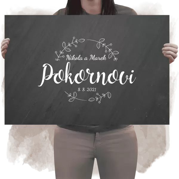 Kamenná cedule na podpisy ERIKA