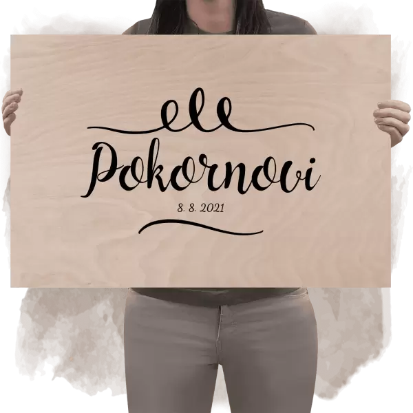 Překližková cedule na podpisy KRISTYNA