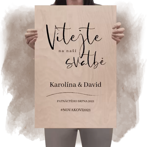 Překližková uvítací cedule VALERIE