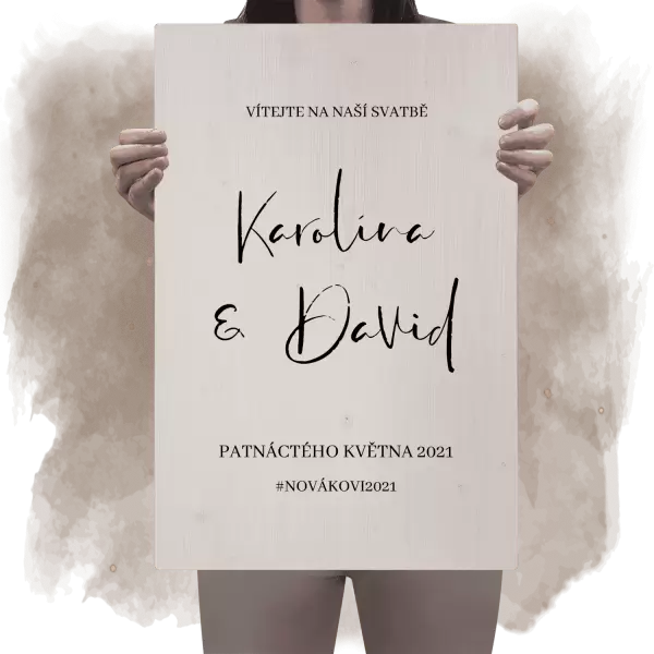 Dřevěná uvítací cedule JULIE