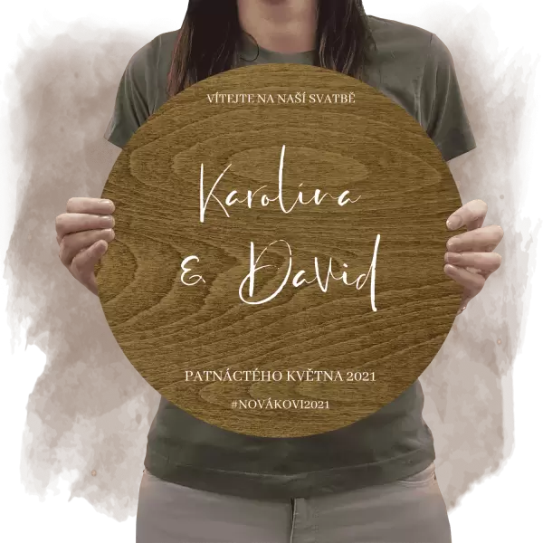 Překližková uvítací cedule JULIE