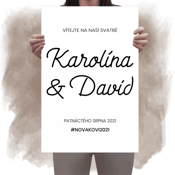 Dibond uvítací cedule KAROLINA