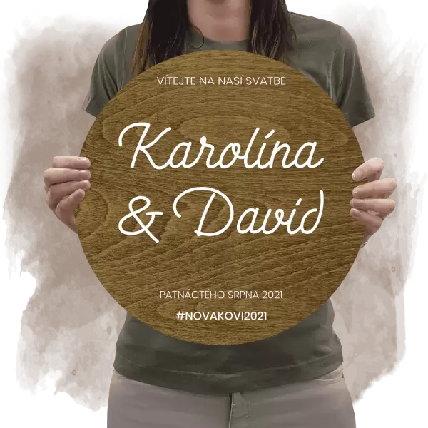 Překližková uvítací cedule KAROLINA