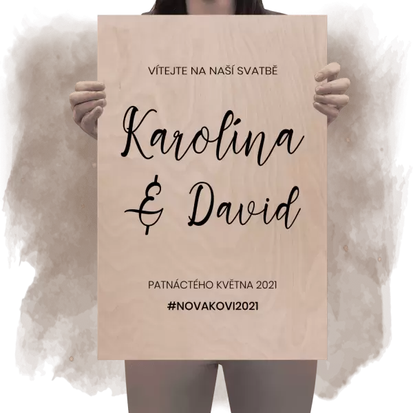 Překližková uvítací cedule LEONA