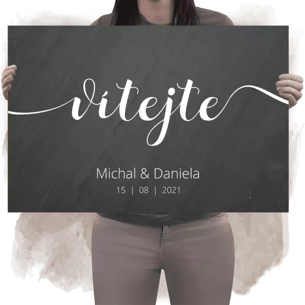 Kamenná uvítací cedule NINA