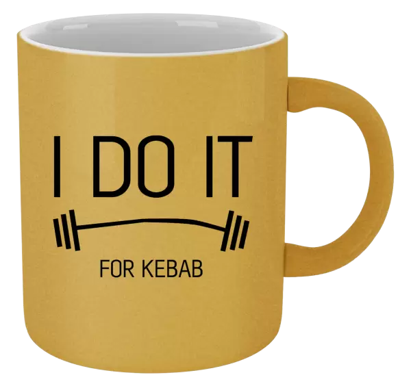 Metalický hrnek I do it for kebab