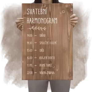 Dřevěný harmonogram ELENA