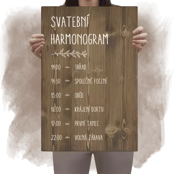 Dřevěný harmonogram ELENA