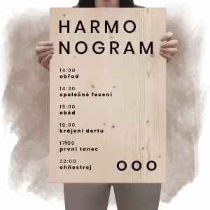 Dřevěný harmonogram HELENA