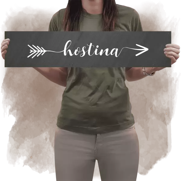 Kamenná směrovka HOSTINA vpravo