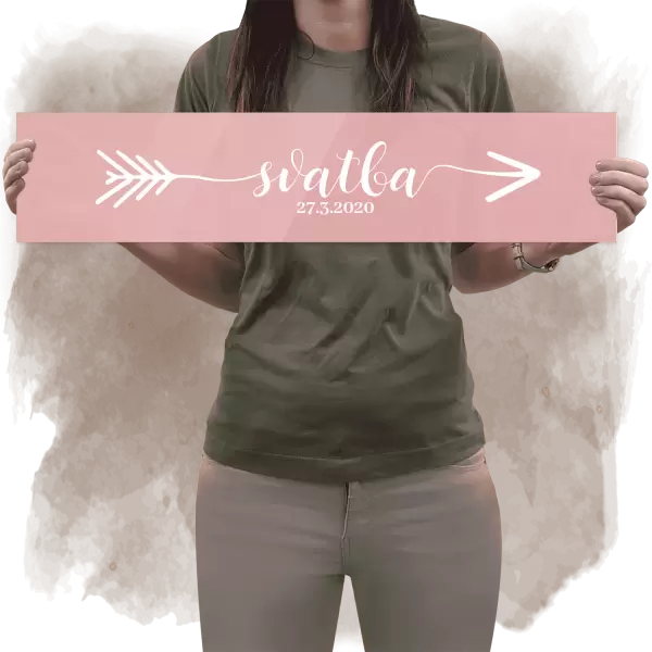 Plexi směrovka SVATBA