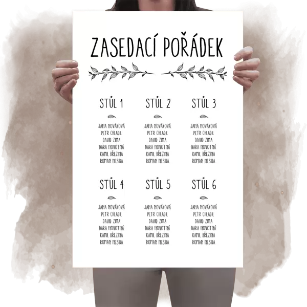 Dibond zasedací pořádek ELENA