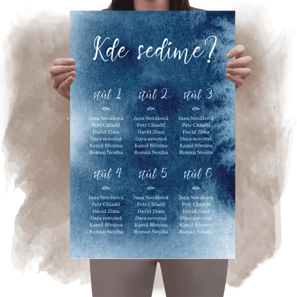 Dibond zasedací pořádek MARTA