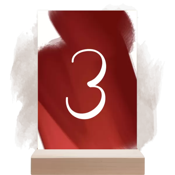 Papírové číslo stolu KATARINA