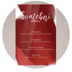 Plexi svatební menu KATARINA