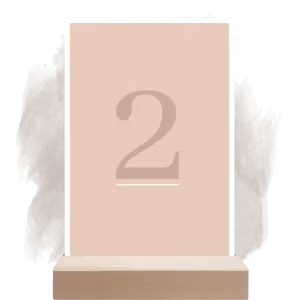 Papírové číslo stolu LADA