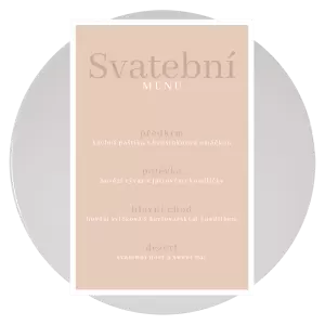 Papírové svatební menu LADA