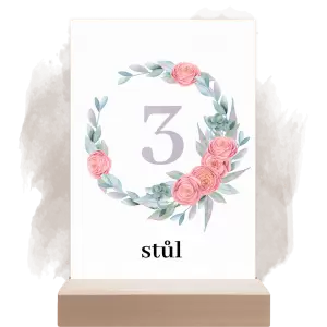 Plexi číslo stolu MARIE