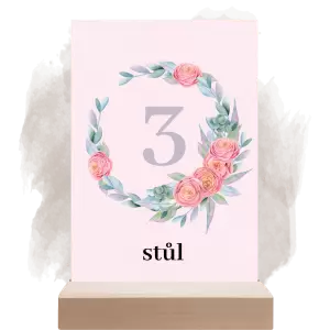 Papírové číslo stolu MARIE