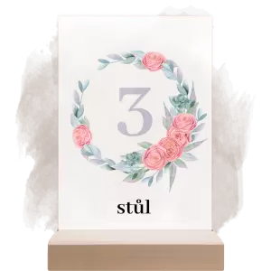 Plexi číslo stolu MARIE