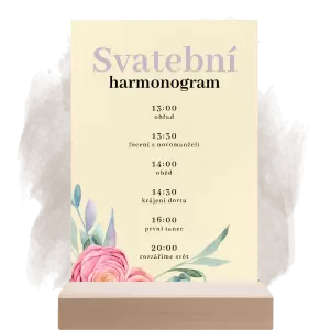 Papírový harmonogram MARIE