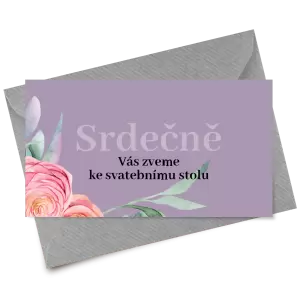 Papírová pozvánka MARIE