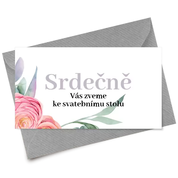 Papírová pozvánka MARIE