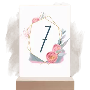 Plexi číslo stolu NIKOLA