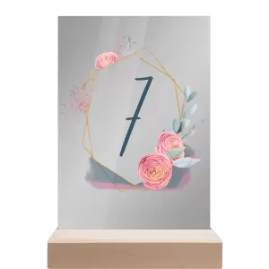 Plexi číslo stolu NIKOLA