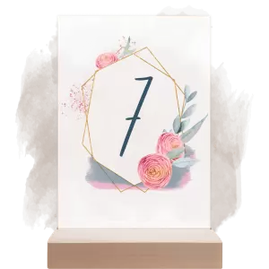 Plexi číslo stolu NIKOLA