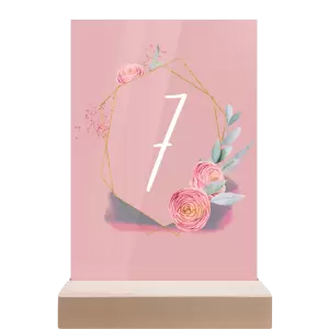 Plexi číslo stolu NIKOLA