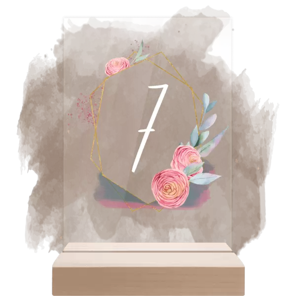 Plexi číslo stolu NIKOLA