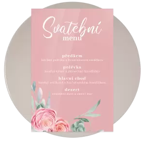 Plexi svatební menu OLIVIE