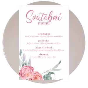 Plexi svatební menu OLIVIE