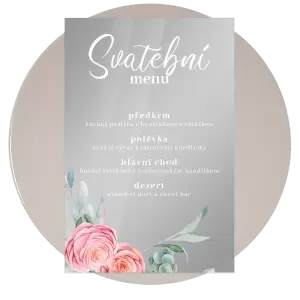 Plexi svatební menu OLIVIE