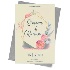 Papírové svatební oznámení NIKOLA