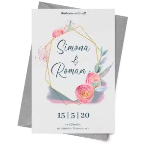 Papírové svatební oznámení NIKOLA