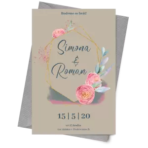 Papírové svatební oznámení NIKOLA