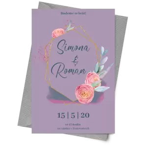 Papírové svatební oznámení NIKOLA