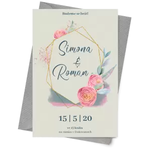 Papírové svatební oznámení NIKOLA