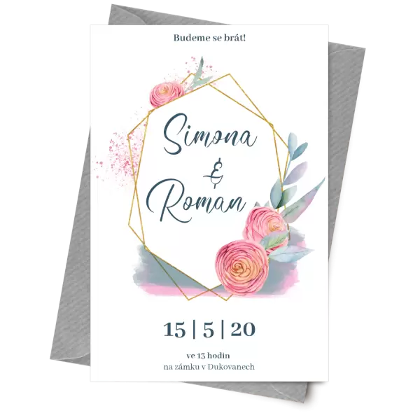 Papírové svatební oznámení NIKOLA