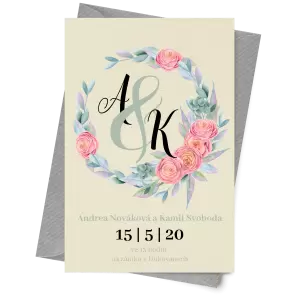 Papírové svatební oznámení RENATA